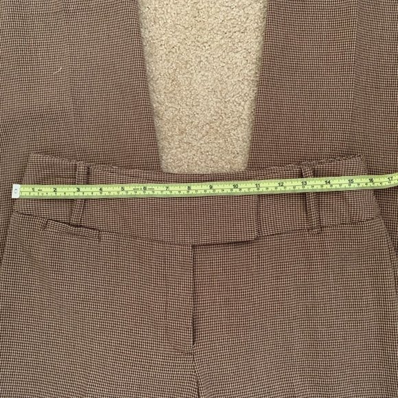 Rafaella Brown Houndstooth Pants - Size 6 - Picture 3 of 8